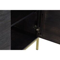 Credenza DKD Home Decor Nero Dorato Legno di mango 145 x 41 x 77 cm