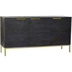 Credenza DKD Home Decor Nero Dorato Legno di mango 145 x 41 x 77 cm