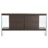 Credenza DKD Home Decor   Marrone Trasparente Cristallo Legno di noce Legno MDF 160 x 45 x 80 cm