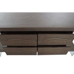 Credenza DKD Home Decor   Marrone Trasparente Cristallo Legno di noce Legno MDF 160 x 45 x 80 cm