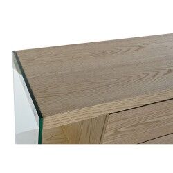 Credenza DKD Home Decor   Trasparente Marrone Chiaro Cristallo Legno MDF 160 x 45 x 80 cm