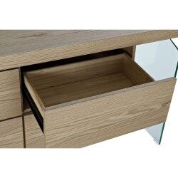 Credenza DKD Home Decor   Trasparente Marrone Chiaro Cristallo Legno MDF 160 x 45 x 80 cm