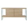 Credenza DKD Home Decor   Trasparente Marrone Chiaro Cristallo Legno MDF 160 x 45 x 80 cm