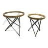 Juego de 2 mesas DKD Home Decor Negro Natural 65 x 65 x 63 cm