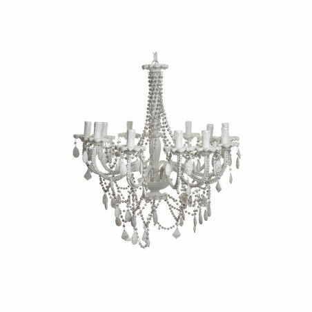 Lámpara de Techo DKD Home Decor Blanco Metal Plástico 40 W Romántico Decapé 220 V 70 x 70 x 63 cm