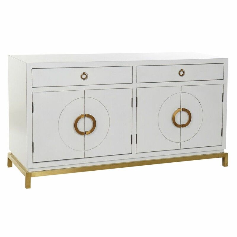 Aparador DKD Home Decor Kamakura Blanco Dorado Metal Álamo 150 x 50 x 80 cm (150 x 50 x 80 cm) Aparador DKD Home Decor Kamakura Blanco Dorado Metal Álamo 150 x 50 x 80 cm (150 x 50 x 80 cm)