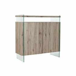 Aparador DKD Home Decor   Natural Vidro temperado Madeira MDF 120 x 44 x 120 cm
