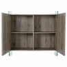 Credenza DKD Home Decor   Naturale Vetro Temperato Legno MDF 120 x 44 x 120 cm