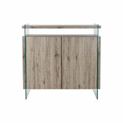 Credenza DKD Home Decor   Naturale Vetro Temperato Legno MDF 120 x 44 x 120 cm