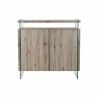 Credenza DKD Home Decor   Naturale Vetro Temperato Legno MDF 120 x 44 x 120 cm