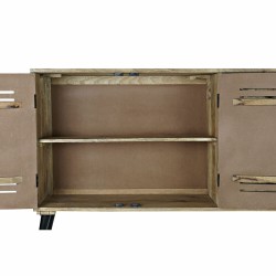 Anrichte DKD Home Decor   Schwarz Metall Mango-Holz 140 x 40 x 93 cm