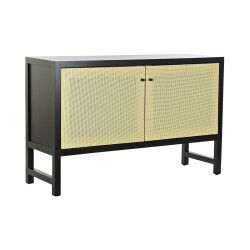 Anrichte DKD Home Decor   Schwarz natürlich Rattan Tanne 120 x 38 x 76 cm