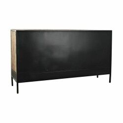 Aparador DKD Home Decor Castanho Preto Metal Madeira de mangueira 160 x 40 x 90 cm