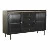 Credenza DKD Home Decor   Nero Dorato Naturale Metallo Legno di mango 145 x 40 x 85 cm