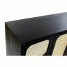 Aparador DKD Home Decor Preto Dourado Natural Rotim Madeira de mangueira 150 x 40 x 78 cm