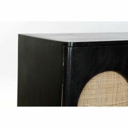 Anrichte DKD Home Decor   Schwarz natürlich Rattan Mango-Holz 150 x 40 x 65 cm