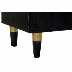 Credenza DKD Home Decor   Nero Naturale Rattan Legno di mango 150 x 40 x 65 cm