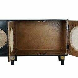 Anrichte DKD Home Decor   Schwarz natürlich Rattan Mango-Holz 150 x 40 x 65 cm