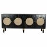 Credenza DKD Home Decor   Nero Naturale Rattan Legno di mango 150 x 40 x 65 cm