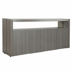 Credenza DKD Home Decor   Grigio Alluminio Cristallo Rovere Vetro Temperato 165 x 39 x 76 cm