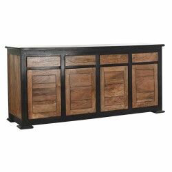 Credenza DKD Home Decor Nero Naturale Acacia 200 x 45 x 86 cm