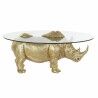 Beistelltisch DKD Home Decor Durchsichtig Gold Harz Kristall 100 x 60,5 x 46 cm