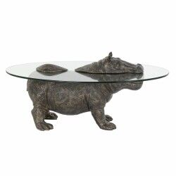 Petite Table d'Appoint DKD Home Decor Transparent Cuivre 80 x 50 x 37 cm
