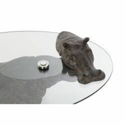 Mesita Auxiliar DKD Home Decor Transparente Cobre 80 x 50 x 37 cm