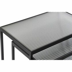 Set di 3 Tavolini DKD Home Decor Nero 58 x 36,5 x 53,5 cm