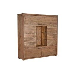 Armario DKD Home Decor   145 x 40 x 153 cm Cristal Marrón Acacia