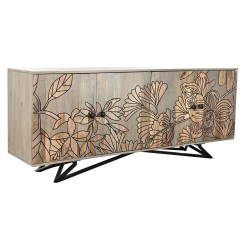 Credenza DKD Home Decor Grigio Naturale Metallo Legno di mango 177 x 45 x 74 cm