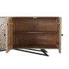 Buffet DKD Home Decor Gris Naturel Métal Bois de manguier 177 x 45 x 74 cm