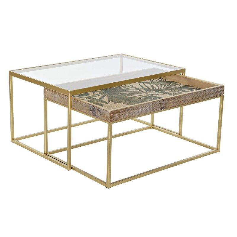 Centre Table DKD Home Decor Golden Natural 90 x 60 x 45 cm Centre Table DKD Home Decor Golden Natural 90 x 60 x 45 cm