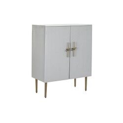 Schrank DKD Home Decor Weiß Gold Eisen Mango-Holz 85 x 45 x 110 cm BAR