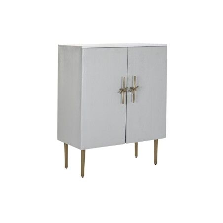 Schrank DKD Home Decor Weiß Gold Eisen Mango-Holz 85 x 45 x 110 cm BAR