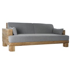Sofá DKD Home Decor Cinzento Natural Alpino 224 x 95 x 82 cm