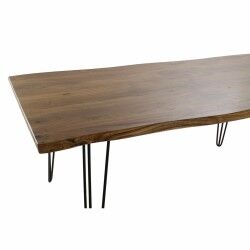 Esstisch DKD Home Decor 180 x 87 x 76 cm Schwarz Metall Braun Akazienholz