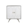 Aparador DKD Home Decor Blanco Gris Dorado Latón Madera de mango 93 x 41 x 114 cm