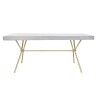 Tavolo da Pranzo DKD Home Decor Grigio Dorato Bianco Ottone Legno di mango (180 x 90 x 76 cm)