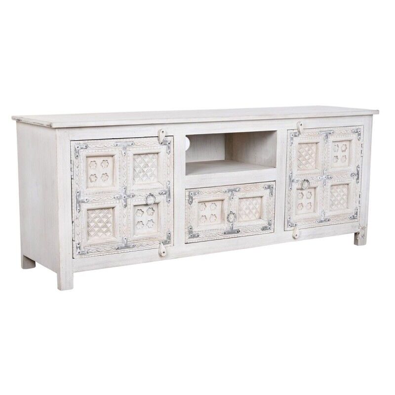 Móvel de TV DKD Home Decor Branco Madeira Madeira de mangueira 151 x 40 x 60 cm