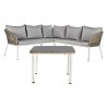 Meubles de jardin DKD Home Decor Blanc Marron Clair 190 x 190 x 70 cm
