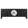 Mobile TV DKD Home Decor Nero Orientale Bianco Dorato Bianco/Nero Metallo Abete Legno MDF 130 x 26 x 51 cm