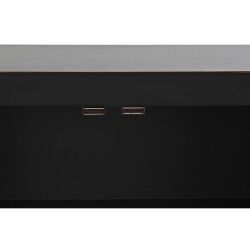 Móvel de TV DKD Home Decor Preto Oriental Branco Dourado Branco/Preto Metal Abeto Madeira MDF 130 x 26 x 51 cm
