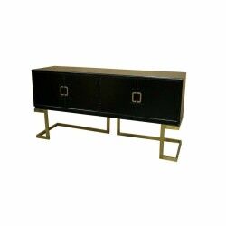 Sideboard DKD Home Decor Black Bronze Golden Metal Poplar 180 x 50 x 90 cm