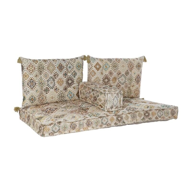 2-Seater Sofa DKD Home Decor Yellow Brown Beige 145 x 76 x 13 cm 2-Seater Sofa DKD Home Decor Yellow Brown Beige 145 x 76 x 13 cm