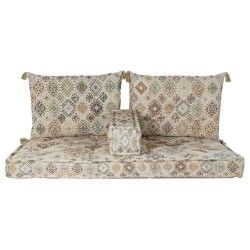 Zweisitzer-Sofa DKD Home Decor Gelb Braun Beige 145 x 76 x 13 cm