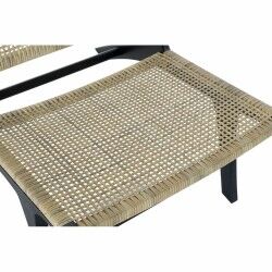 Poltrona DKD Home Decor Preto Natural Madeira Teca 65 x 78 x 68 cm