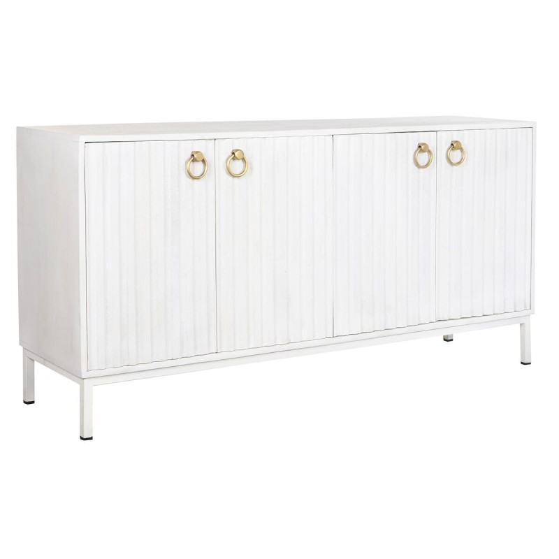 Credenza DKD Home Decor Bianco Metallo Legno di mango 152 x 40 x 77 cm