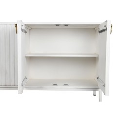 Credenza DKD Home Decor Bianco Metallo Legno di mango 152 x 40 x 77 cm