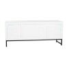 Mueble de TV DKD Home Decor Blanco Beige Gris Multicolor Cerámica Madera de mango 130 x 40 x 56 cm